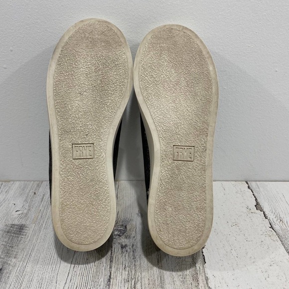 Frye Leather gold zip up Slip-On Sneakers size 7.5 - Picture 4 of 10